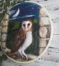 Needle felted owl in moonlit landscape  - Image 4