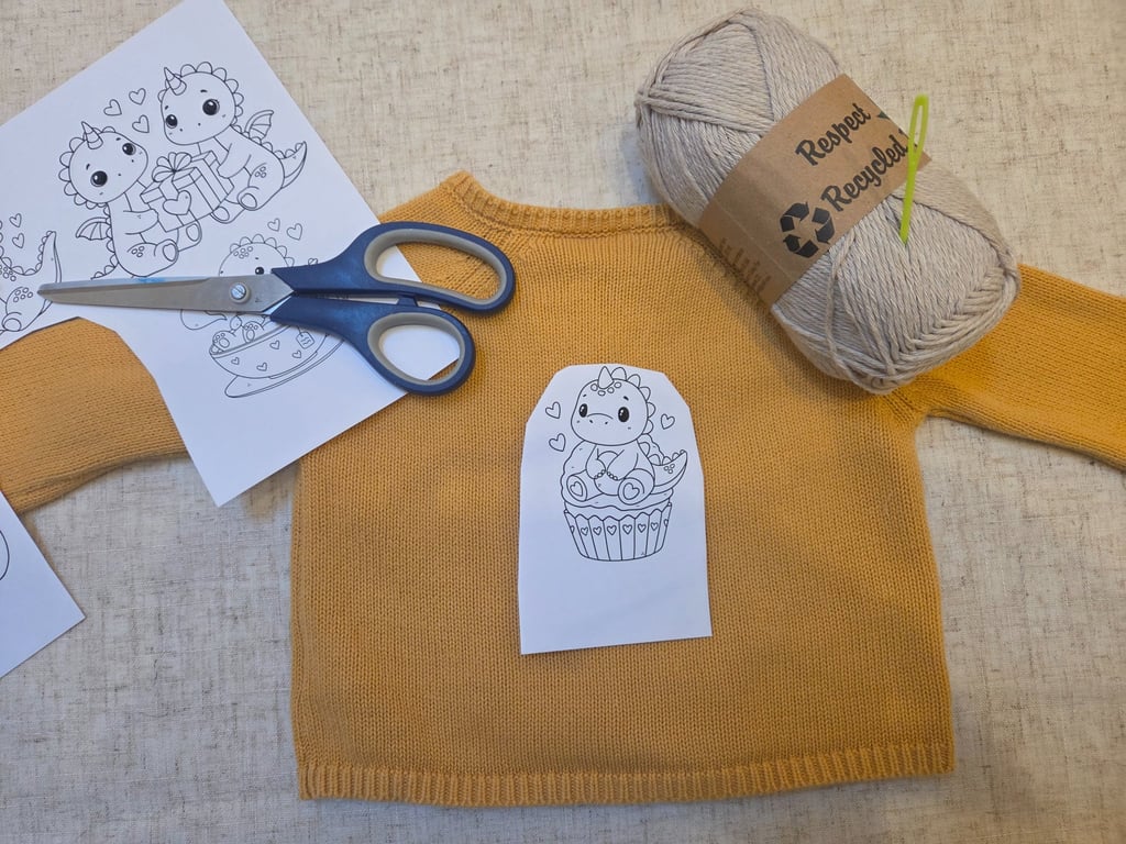 PARTY DINOSAURS - Stick and stitch embroidery templates 