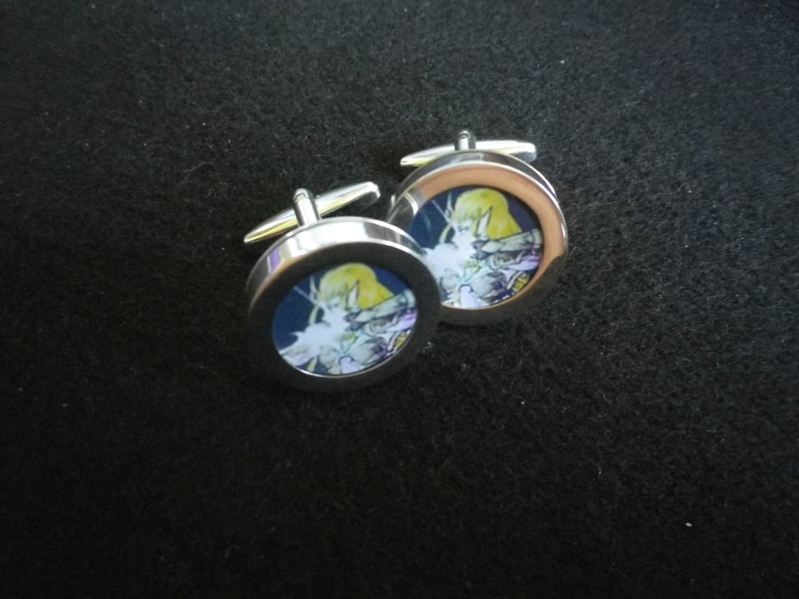 Female Archer cuff links free shipping, gift wrapped, dramatic image, Ref 1234, 