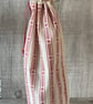 Scandi Style Red and White Drawstring Bottle Bag - Image 2