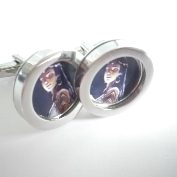 Photo of the Bride , Wife, Partner cufflinks, lovely momento, free UK shipping