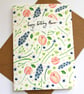 Happy birthday flower card - Image 1