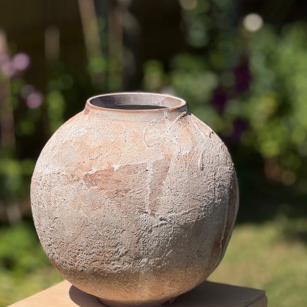 Hand built, textured vessel from the Moon Series 