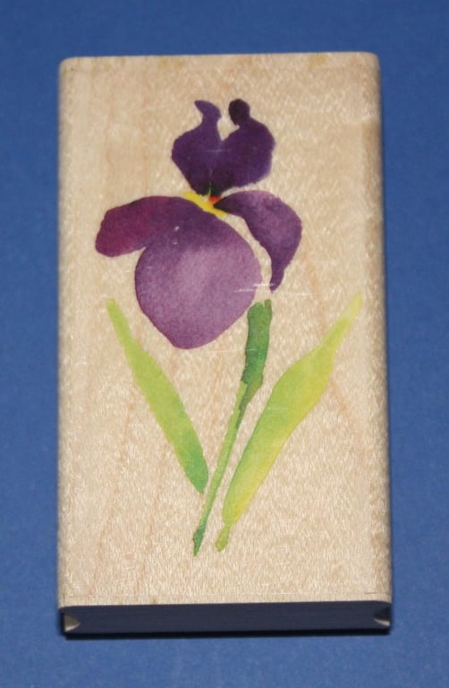 Inkadinkado Siberian Iris Rubber Stamp (97809DD) Kathy Davis Design Wooden Mount