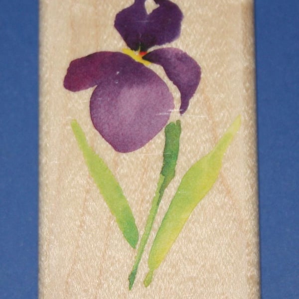 Inkadinkado Siberian Iris Rubber Stamp (97809DD) Kathy Davis Design Wooden Mount