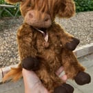 MADE TO ORDER : custom OOAK artist mohair Highland cow collectible