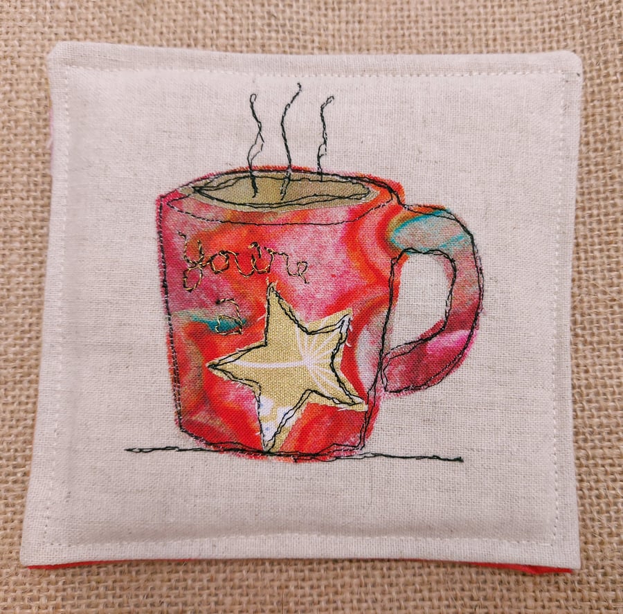 Fabric Coaster  - You're a Star Mug