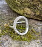 Sterling silver open oval ring uk size Q