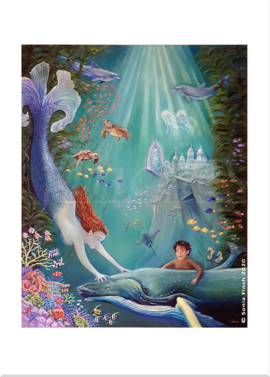 Beyond The Reef To Atlantis - Greeting Card