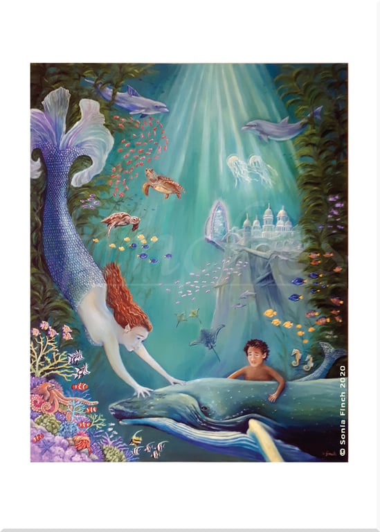 Beyond The Reef To Atlantis - Greeting Card