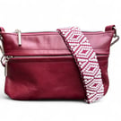 Starburn - Handcrafted Burgundy Leather Crossbody Bag