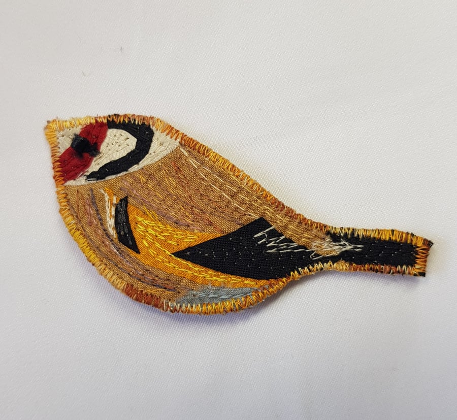 Gold finch brooch