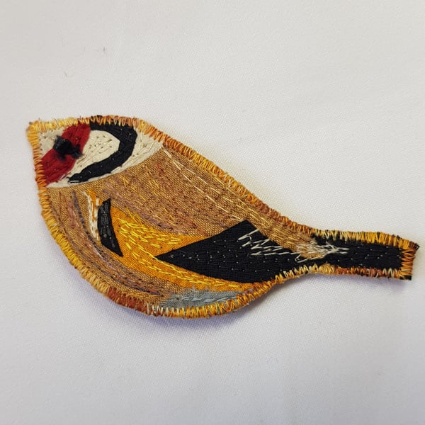 Gold finch brooch
