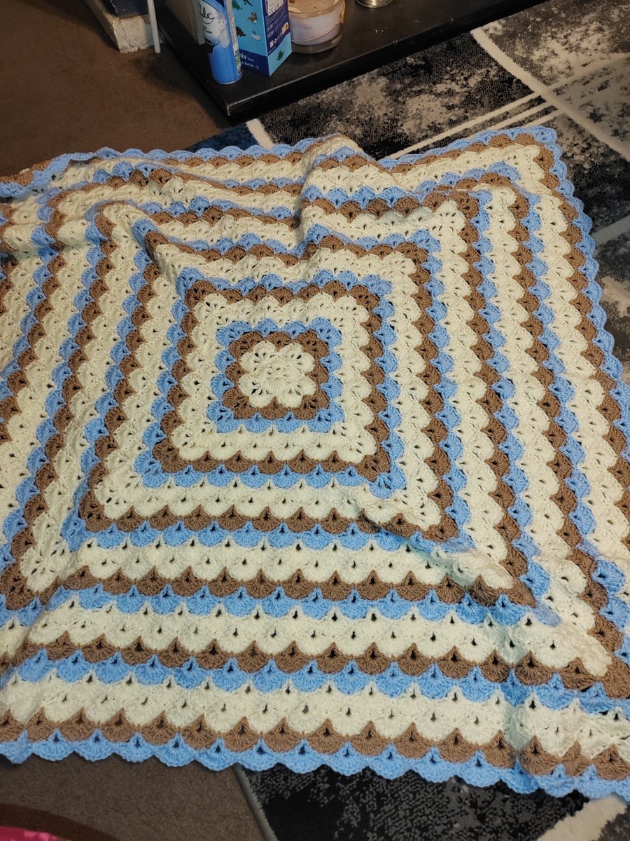 Handmade crochet Baby boy blanket
