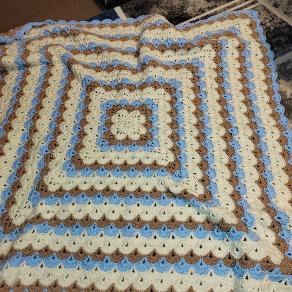 Handmade crochet Baby boy blanket