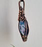Howling Wolf Animal Glass & Copper Blue Pendant Necklace Summer Seconds - Image 7