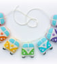 Make Your Own felt Rainbow Campervan Garland Kit. Sewing pattern.