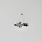 'A Shark with Holly' - Hanging Decoration