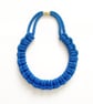 Statement rope jewelry, Grey & Yellow knotted cotton jewellery, Festive Jewelry - Image 5