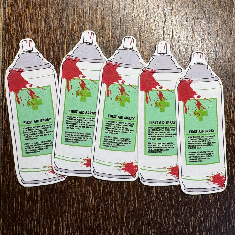 First aid spray: Resident evil biohazard Video Game single sticker