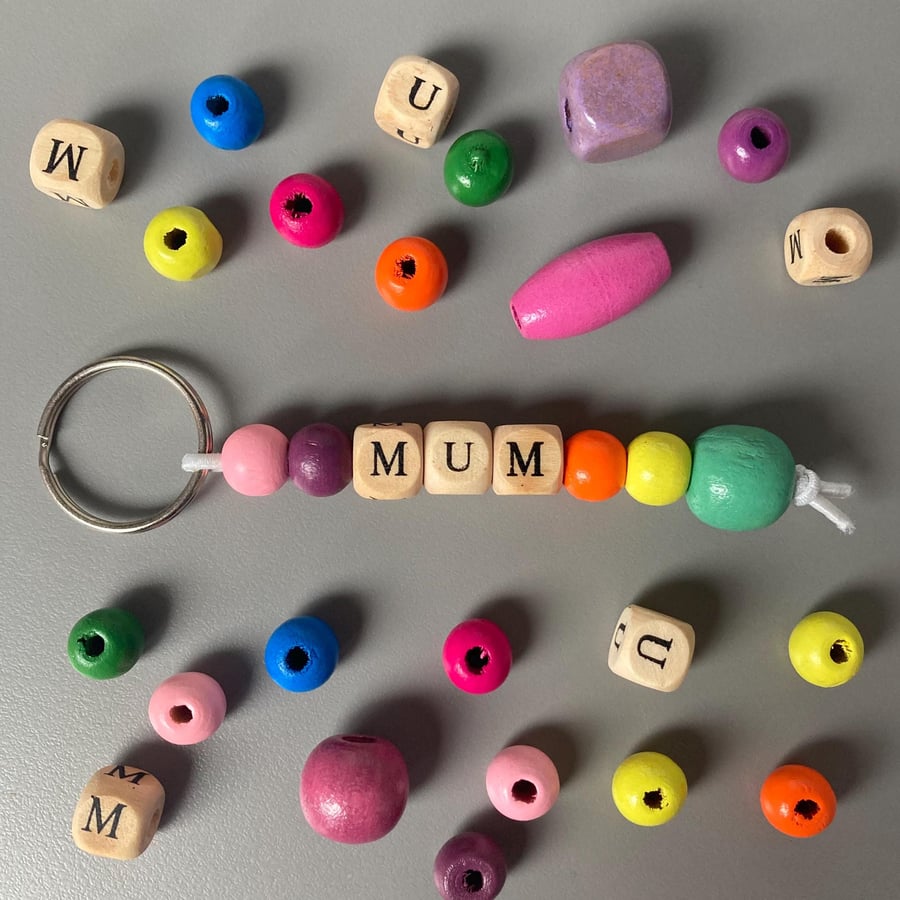 Mum or Mummy Keyring Making Kit - Eco Craft Kit