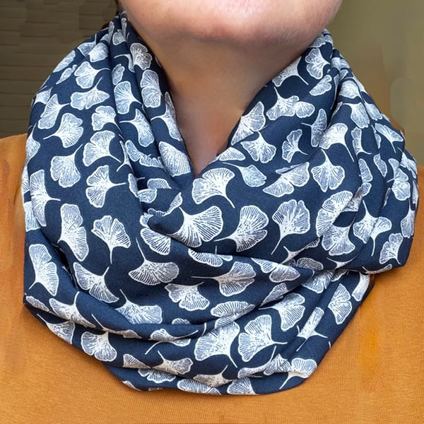 Gingko Print Infinity Scarf