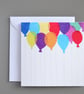 Bright Balloons Blank or Birthday or Celebration Card - Image 1