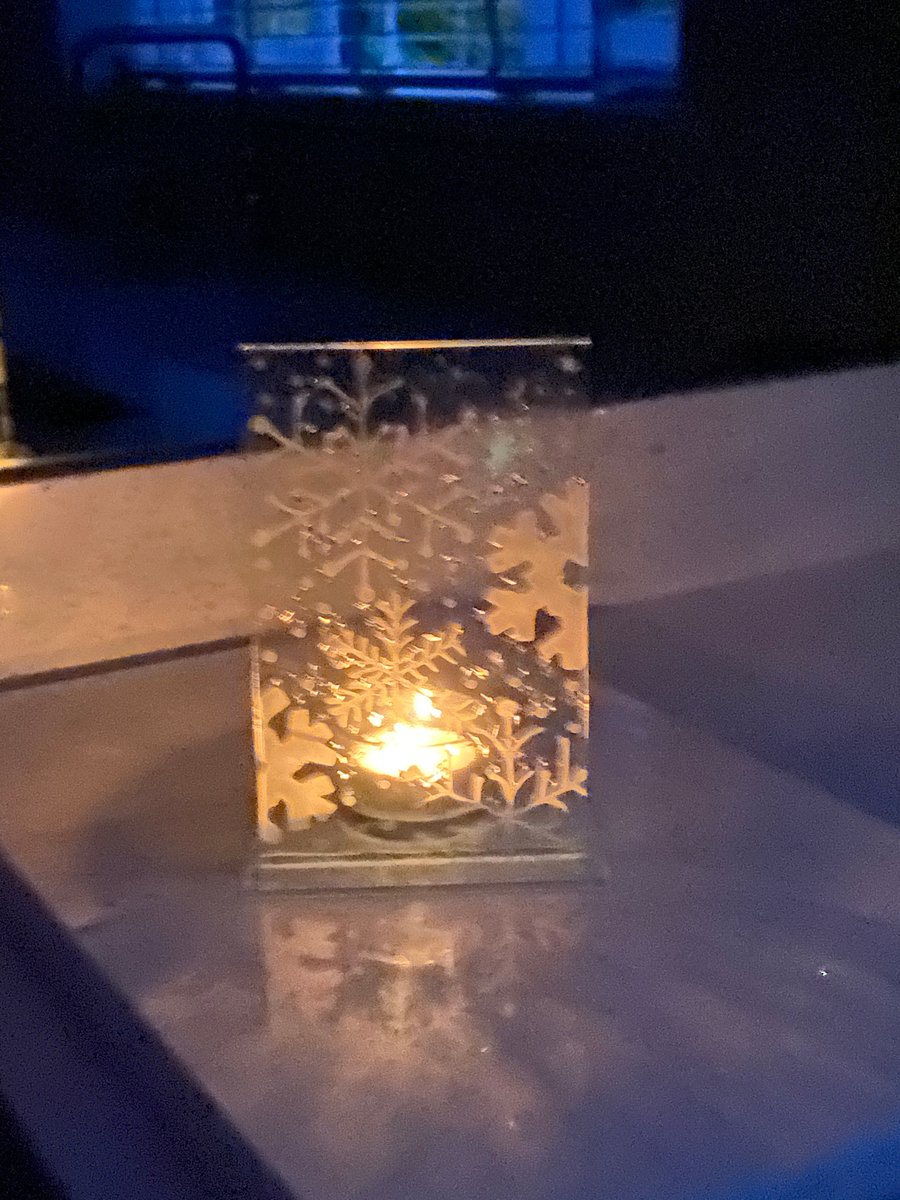 Fused glass snowflake candle screen 