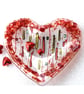 Fused Glass Valentine Heart Dish red Bordered Dichroic 15cm - Image 3