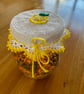 Crochet Lemon Jam Jar Lid Cover - Image 1