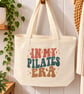 In My Pilates Era Tote Bag – Pilates Lover Canvas Bag with Zip – Fitness Gift - Image 1