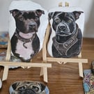 Hand Painted Pet Portraits from your Photos - Unique Custom Art - Cat Dog etc