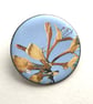 Summer Seconds - Circular Floral Enamelled Brooch - Honeysuckle  - Image 1