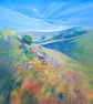 The Devil's Dyke semi-abstract landscape painting of South Downs, Sussex