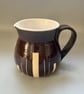 Handmade Ceramic Jug: Dark Chocolate Art Decor Design - Image 1
