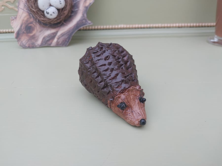 Handmade Clay Hedgehog