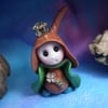 Princess 'Freya' Tiny Royal Gnome with Crown Jewels OOAK Sculpt by Ann Galvin