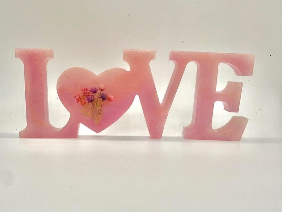 Resin “LOVE” home decor
