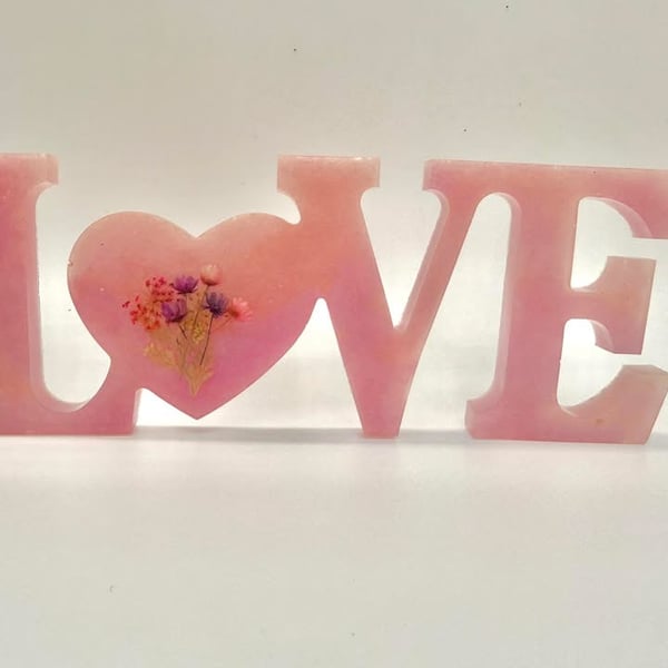 Resin “LOVE” home decor