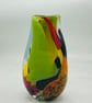 Baby Brushstroke Vase in Orange and Green