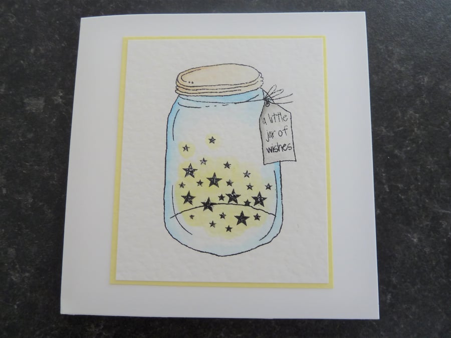 little jar of wishes card