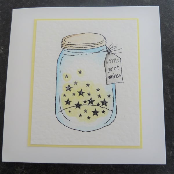 little jar of wishes card
