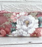 Large Pink Coin Purse with White Roses - Image 4