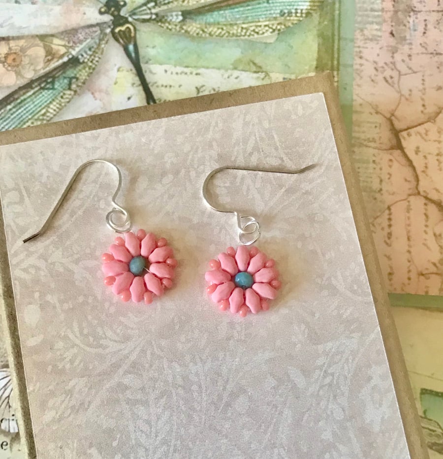 Sterling Silver Flower Earrings