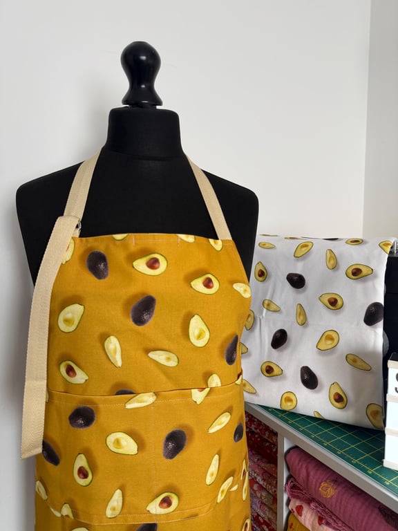 Awesome Avocado Apron, Fruit Apron, Kitchen gift, Fun Summer Colourful apron