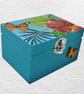 Tropical Flowers Decorated Wooden Trinket Keepsake Box 12cm - Image 3