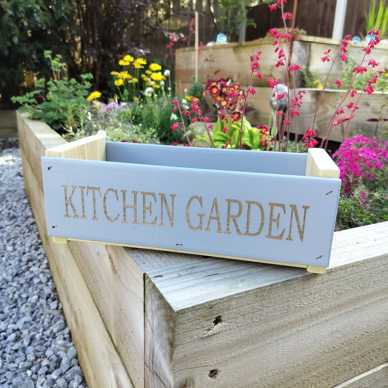 Handmade Wooden Kitchen Garden Planter Box. Herb Garden.