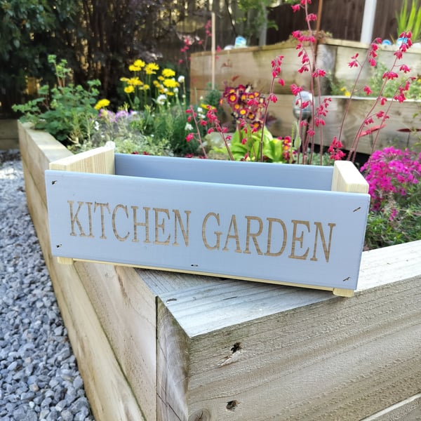 Handmade Wooden Kitchen Garden Planter Box. Herb Garden.