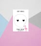 Tiny Black Heart Stud Earrings - Handpainted - Love Earrings