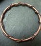 Copper twist bangle, Solid copper bracelet, 7th anniversary gift, Unisex - Image 3